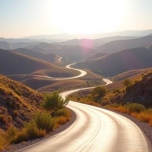 Ejemplo de texto alternativo que describe una carretera esc칠nica en Andaluc칤a.