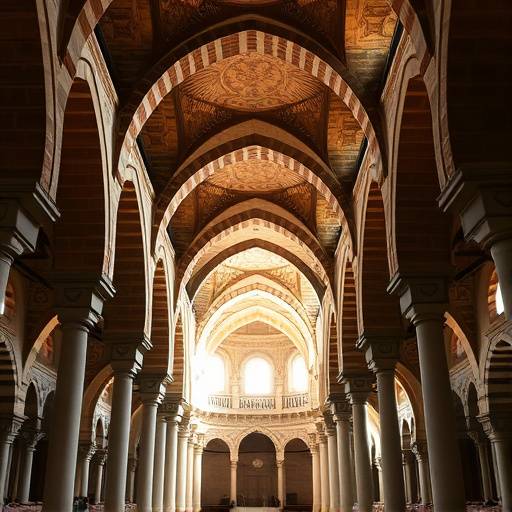 El interior de la Mezquita-Catedral de C&radic;&ge;rdoba con sus arcos y columnas caracter&radic;&ne;sticos